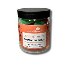 Load image into Gallery viewer, Cucumber Melon Sugar Cube Scrub Zen + Bloom