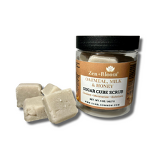 Load image into Gallery viewer, Oatmeal, Milk & Honey Sugar Cube Scrub Zen + Bloom