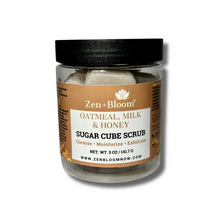 Load image into Gallery viewer, Oatmeal, Milk & Honey Sugar Cube Scrub Zen + Bloom