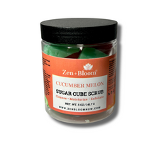 Load image into Gallery viewer, Cucumber Melon Sugar Cube Scrub Zen + Bloom
