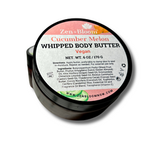 Load image into Gallery viewer, Cucumber Melon Whipped Body Butter | 6 oz Zen + Bloom

